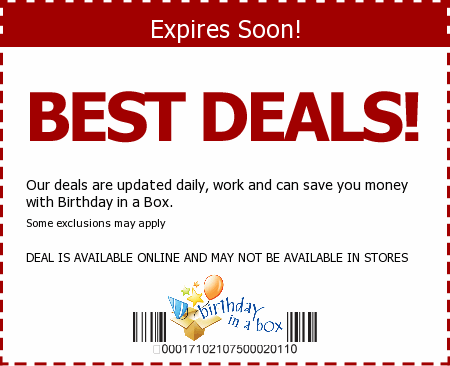 Birthday in a Box Promo Code