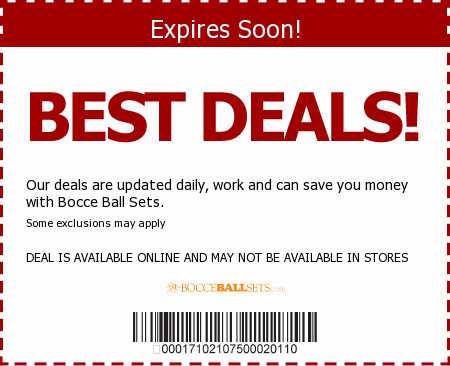 Bocce Ball Sets Promo Code