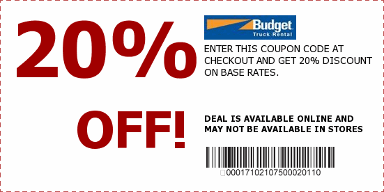 Budget Truck Rental Coupons