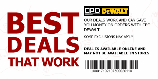 CPO DEWALT Coupons