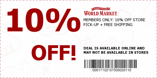 Cost Plus World Market Coupons