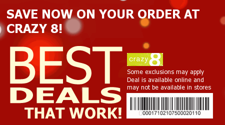 Crazy 8 Coupon Code