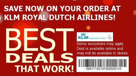 KLM Royal Dutch Airlines Coupon Code