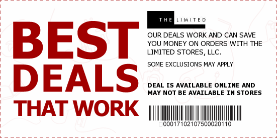 The Limited Printable Coupons November 2014