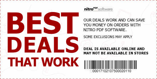 Nitro PDF Software Coupons