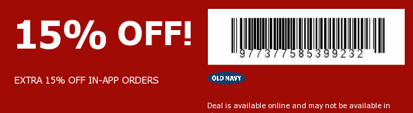 Old Navy Coupons: Save 18 w 2015 Promo Codes  Coupon Codes