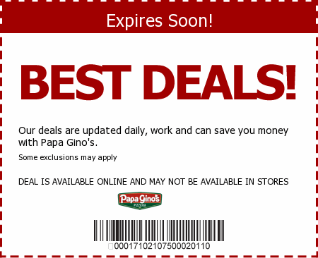 Papa Gino's Promo Code