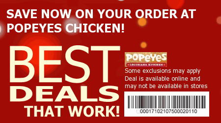 Popeyes Chicken Coupon Code