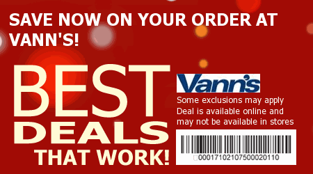 Vanns Coupon Code
