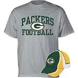 Reebok Green Bay Packers Hat & T-shirt Combo Coupons