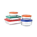 Pyrex Storage Set, 10 Piece with Colored Lids Coupons